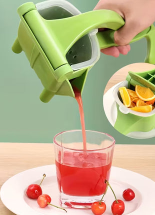 Compact Manual Fruit Juicer Press for Home Kitchen - Orange Lemon Berry Squeezer
