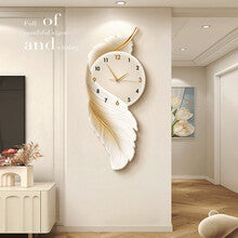 Creative living room wall clock, modern and luxurious,  Super Silent Quartz Movement, No Ticking, Artificial Wood Construction, Perfect for Living Room, Bedroom, Kitchen, Coffee Bar Decor - Unique Home Gift and Festival Decoration