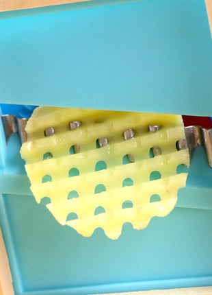 Stainless Steel Waffle Potato Cutter, Manual Lattice Vegetable Slicer Tool