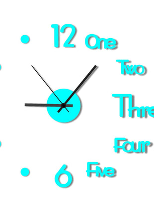 DIY Acrylic Wall Decal Clock - Silent Quartz Movement, Modern 3D Home Decor