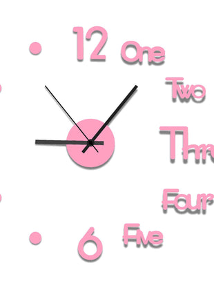 DIY Acrylic Wall Decal Clock - Silent Quartz Movement, Modern 3D Home Decor