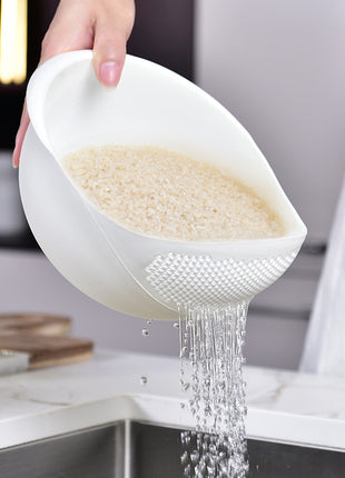 Thickened Household Kitchen Rice Washing Drainer Basket Strainer Sieve Large Capacity