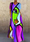 Abstract Face (Purple)