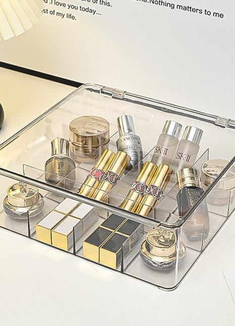 Transparent Plastic Storage Box Building Block Parts Multi-Compartment Flip-Top Classification Organizer Desktop Sundry Storage Box