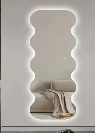 Asymmetric Acrylic Self-Adhesive Wall Mirror - Modern Frameless Design, Suitable for Bathroom, Bedroom, and Living room