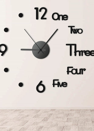 Modern DIY Acrylic Wall Sticker Clock: Silent Movement, Easy Install for Home Decor