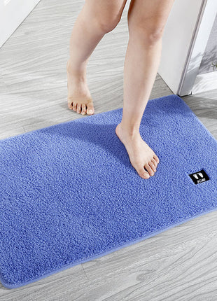 Toilet Floor Mat Door Absorbent Dirty-Resistant Bathroom Anti-Slip Mat Thickened Plush Toilet Door Mat Machine Washable