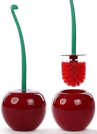 2025 New High-End Household Toilet Brush with No Dead Ends, Creative Cherry Toilet Cleaning Artifact Set Toilet Brush