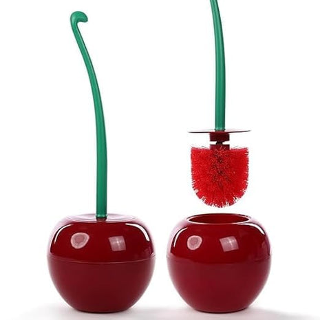2025 New High-End Household Toilet Brush with No Dead Ends, Creative Cherry Toilet Cleaning Artifact Set Toilet Brush
