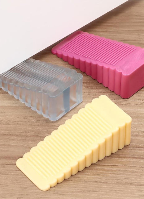 Premium Silicone Door Stopper Wedge: Windproof Anti-Pinch Home Safety Door Plug