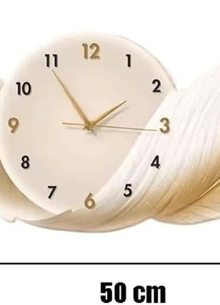 Creative living room wall clock, modern and luxurious,  Super Silent Quartz Movement, No Ticking, Artificial Wood Construction, Perfect for Living Room, Bedroom, Kitchen, Coffee Bar Decor - Unique Home Gift and Festival Decoration