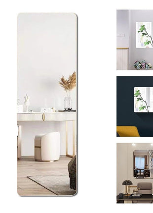 Asymmetric Acrylic Self-Adhesive Wall Mirror - Modern Frameless Design, Suitable for Bathroom, Bedroom, and Living Room