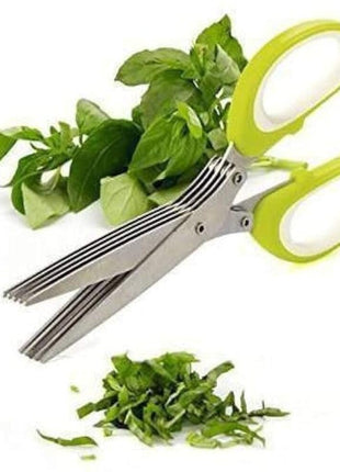 Multi-functional Stainless Steel Kitchen Scissors with 5 Blades for Herbs, Paper