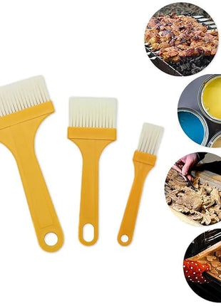High-Temperature Silicone Bristle Brush with Ergonomic Wood Handle for Baking & BBQ