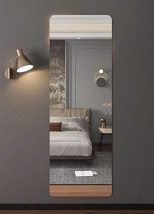 1pc Frameless Self-Adhesive Soft Classic Acrylic Full-Length Vertical Rectangular Mirror -  Large Wall Mirror for Bathroom, Bedroom, Wardrobe, Gym - Easy Peel & Stick Installation, Space-Saving Modern Home Decor