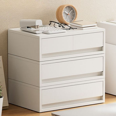 Japanese-style desktop storage box drawer-type double-compartment A4 file box entrance entrance storage office cabinet door finishing box