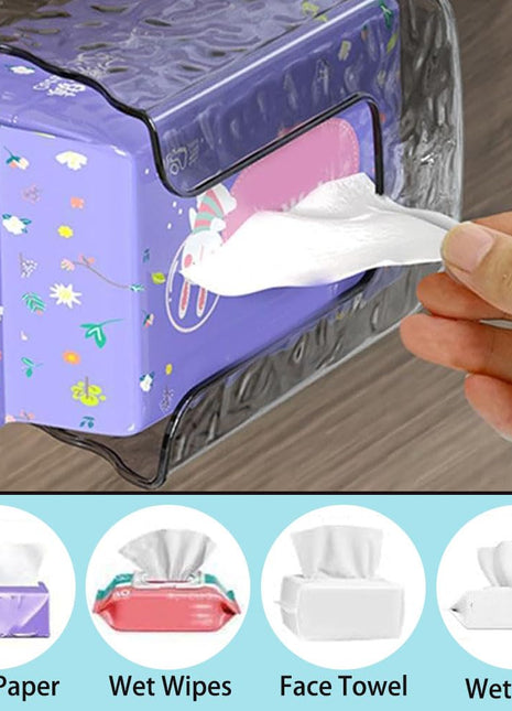 Wet Wipes Storage Box, Punch-Free Bathroom Wall-Mounted Storage Box, Toilet Tissue Box, Accessible Luxury Paper Box, Wet Wipes Box
