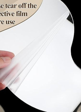 Irregular Makeup Mirror - Modern Decorative Vanity Mirror with Curved Surface, No Frame Needed, Lightweight & Portable for Home, Salon, Photo Shoots - Compatible with Wooden Tables - Durable Plastic Construction, Home Decoration