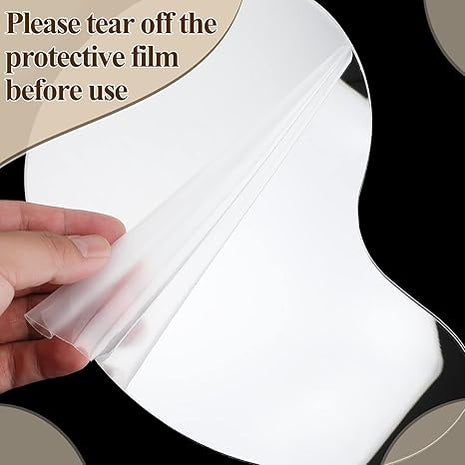 Irregular Makeup Mirror - Modern Decorative Vanity Mirror with Curved Surface, No Frame Needed, Lightweight & Portable for Home, Salon, Photo Shoots - Compatible with Wooden Tables - Durable Plastic Construction, Home Decoration