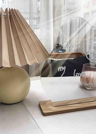 Irregular Makeup Mirror - Modern Decorative Vanity Mirror with Curved Surface, No Frame Needed, Lightweight & Portable for Home, Salon, Photo Shoots - Compatible with Wooden Tables - Durable Plastic Construction, Home Decoration