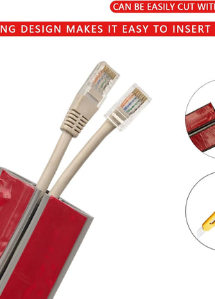 Flexible Self-Adhesive PVC Floor Cord Protector Channel - Insulating Cable Management