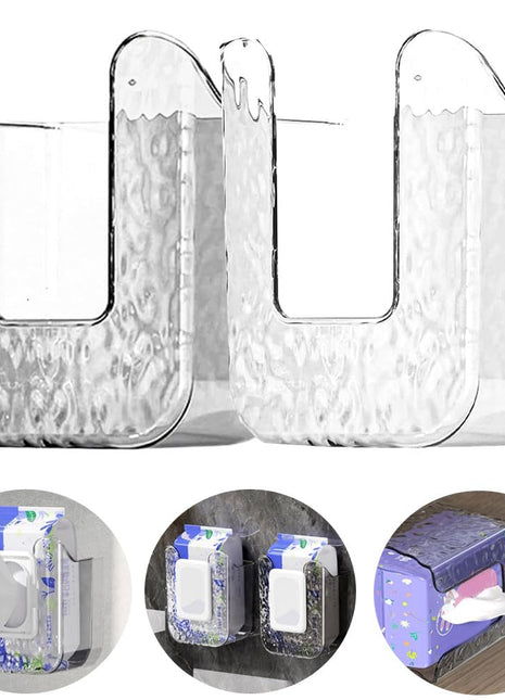 Wet Wipes Storage Box, Punch-Free Bathroom Wall-Mounted Storage Box, Toilet Tissue Box, Accessible Luxury Paper Box, Wet Wipes Box