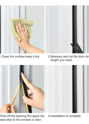 Premium PU Foam Door Window Seal Strip Soundproofing Anti-Collision Draft Stopper