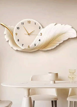 Creative living room wall clock, modern and luxurious,  Super Silent Quartz Movement, No Ticking, Artificial Wood Construction, Perfect for Living Room, Bedroom, Kitchen, Coffee Bar Decor - Unique Home Gift and Festival Decoration