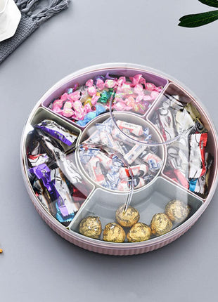 Wedding High-End Vacuum-Pressed Fruit Tray for Home Use in the Living Room Coffee Table, New Year Candy Box, Snack Display, Dried Fruit Storage Box