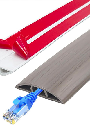 Flexible Self-Adhesive PVC Floor Cord Protector Channel - Insulating Cable Management