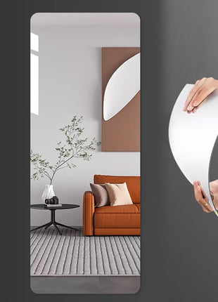 Asymmetric Acrylic Self-Adhesive Wall Mirror - Modern Frameless Design, Suitable for Bathroom, Bedroom, and Living Room
