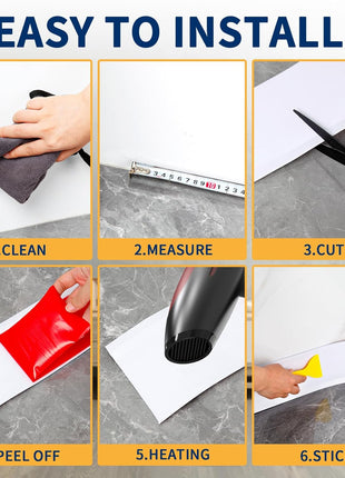 Flexible Self-Adhesive PVC Skirting Board - Waterproof Wall Edge Trim