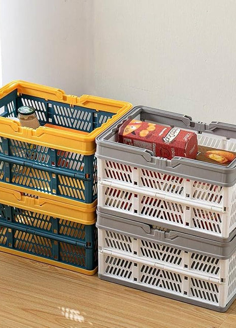 Factory custom wholesale desktop folding storage basket picnic snacks sorting sundries basket fruit portable shopping basket