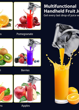 Heavy-Duty Manual Fruit Juicer Press, Commercial & Home Lemon Pomegranate Juice Extractor