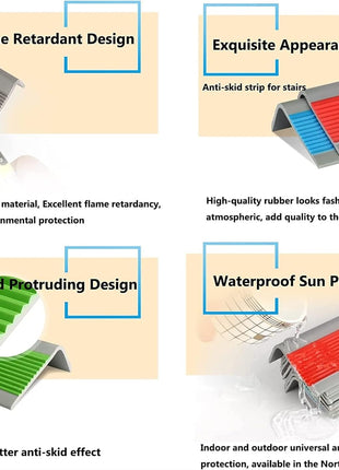 Durable L-Shaped PVC Anti-Slip Stair Nosing for School Kindergarten Safety