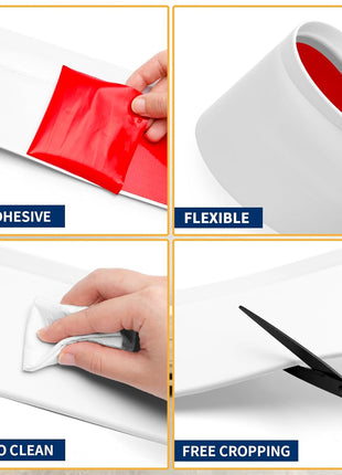 Flexible Self-Adhesive PVC Skirting Board - Waterproof Wall Edge Trim