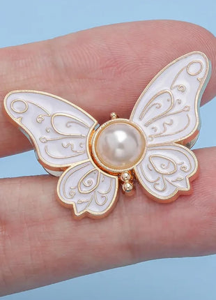 Pearl Butterfly Waist Buckle Pair Buckle Detachable Nail-free Waist Button Jeans Waist Change Small
