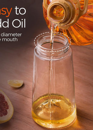 Large Glass Oil Spray & Pour Kettle, Two-Piece Set for Kitchen Cooking