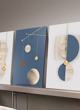 Modern minimalist living room decorative painting , canvas painting with border  With Frame SET OF 3 Art Space