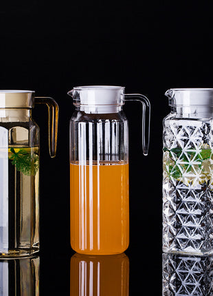 Transparent PC Plastic Pitcher Jug for Cold Water, Juice, & Iced Tea