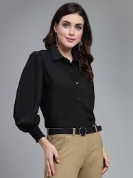 Elegant Women's White Chiffon Long-Sleeve Blouse - Chic Autumn Shirt Top