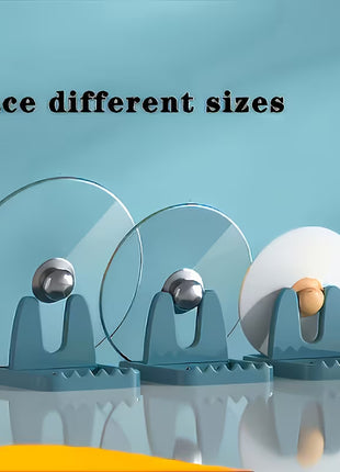 Foldable Kitchen Pot Lid and Utensil Holder Organizer Storage Rack