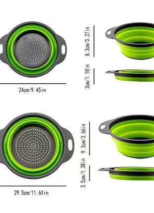 Multifunctional Retractable Silicone Kitchen Sink Colander Basket for Fruits & Veggies