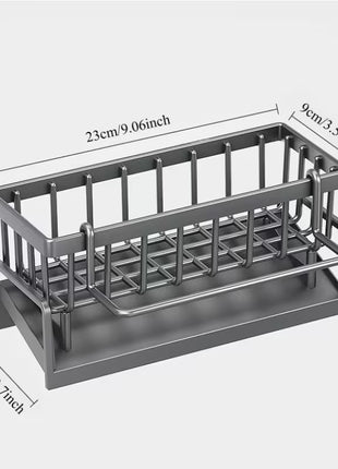 Splash-Proof Kitchen Sink Caddy  Organize Sponges, Brushes & Soap with Ease