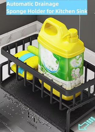 Splash-Proof Kitchen Sink Caddy  Organize Sponges, Brushes & Soap with Ease