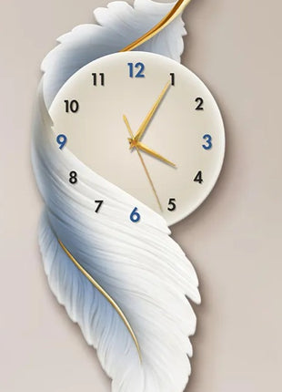 Creative living room wall clock, modern and luxurious,  Super Silent Quartz Movement, No Ticking, Artificial Wood Construction, Perfect for Living Room, Bedroom, Kitchen, Coffee Bar Decor - Unique Home Gift and Festival Decoration