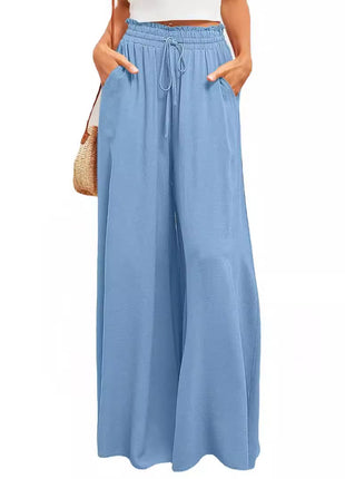 Effortless Chic Women's High Waist Loose Fit Wide Leg Casual Trousers
