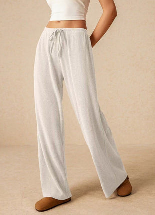 Demi-Season Fashionable Oversize Trousers: European City Style with Elastic Waist