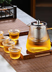 450ml striped steel leaky teapot
