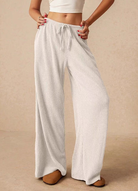 Demi-Season Fashionable Oversize Trousers: European City Style with Elastic Waist
